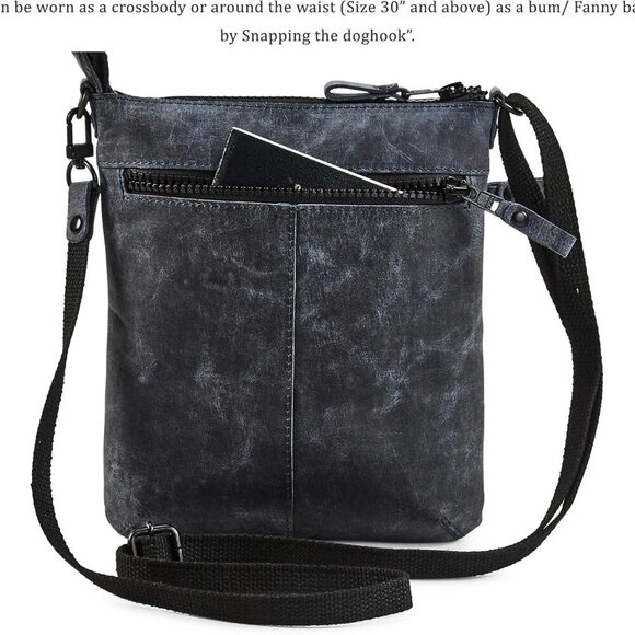 Crossbody Sling Bag for Women Small Real Leather Purse Vintage Travel Crossover - Picture 5 of 6